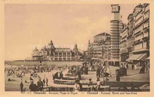 AK / Ansichtskarte  OSTENDE Oostende West-Vlaanderen Belgie Kursaal plage et digue