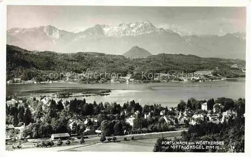 AK / Ansichtskarte  Poertschach Woerthersee Kaernten AT Panorama Blick gegen Mittagskogel