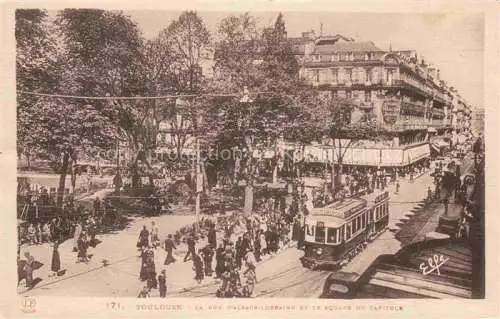 AK / Ansichtskarte  Strassenbahn Tramway-- Toulouse rue D'alsace-lorraine 