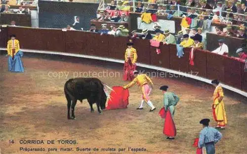 AK / Ansichtskarte  Corrida de Toros Stierkampf Bullfight-- Preparando para matar