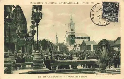 AK / Ansichtskarte  Exposition Internationale Paris 1937 Temple d'angkor-vat palais des Missions