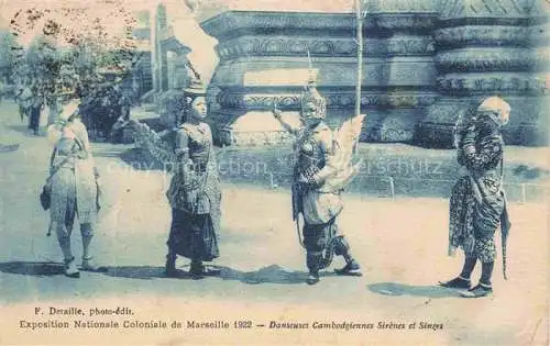 AK / Ansichtskarte  Exposition Nationale Coloniale Marseille 1922 Danseuses Cambodgiennes 