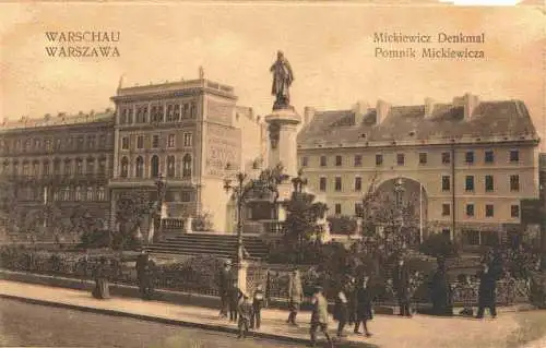 AK / Ansichtskarte  Warschau WARSZAWA PL Mickiewicz Denkmal