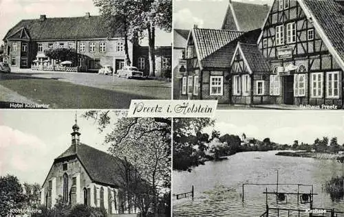 AK / Ansichtskarte  Preetz Holstein Hotel Klostertor Ballhaus Klosterkirche Kirchsee