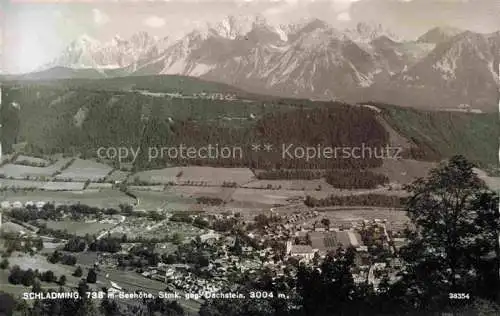 AK / Ansichtskarte  Schladming Obersteiermark AT Panorama Blick gegen Dachsteingebirge