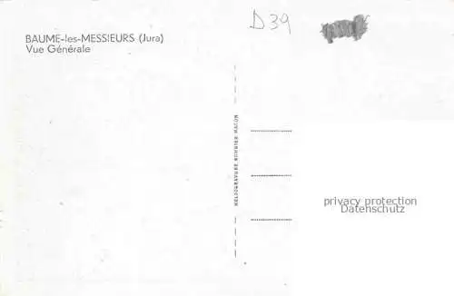 AK / Ansichtskarte  Baume-les-Messieurs 39 Jura Vue générale