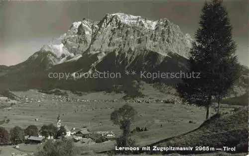 AK / Ansichtskarte  Lermoos Tirol AT Panorama Blick gegen Zugspitzmassiv Wettersteingebirge