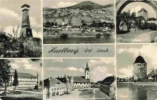 AK / Ansichtskarte  Hartberg Steiermark AT Panorama Ringwarte Schloss Neuberg Bezirkshauptmannschaft Hauptplatz Turm