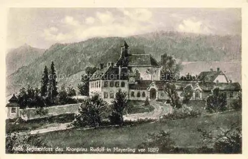 AK / Ansichtskarte  Mayerling Baden Niederoesterreich AT Altes Jagdschloss des Kronprinz Rudolf vor 1889 Kuenstlerkarte