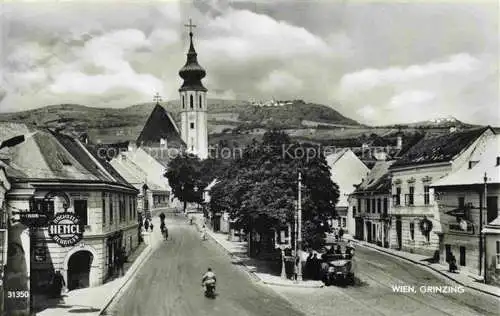 AK / Ansichtskarte  Grinzing Doebling Wien AT Ortszentrum Blick zur Kirche