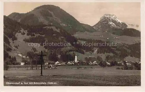 AK / Ansichtskarte  Oberaudorf Inn Panorama Blick gegen Bruennstein