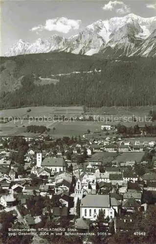 AK / Ansichtskarte  Schladming Obersteiermark AT Panorama Blick gegen Dachsteingebirge