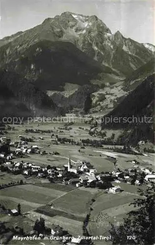 AK / Ansichtskarte  Mayrhofen  Zillertal Tirol AT Panorama Blick ins Tal Blick gegen Gruenberg