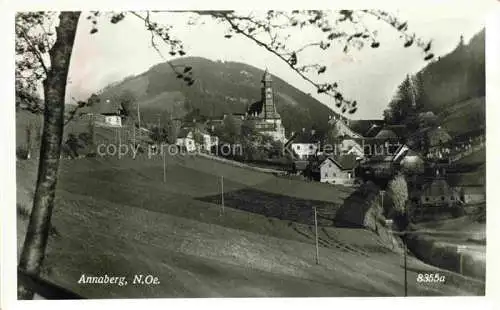 AK / Ansichtskarte  Annaberg 972m oetscher Niederoesterreich AT Ortsansicht mit Kirche