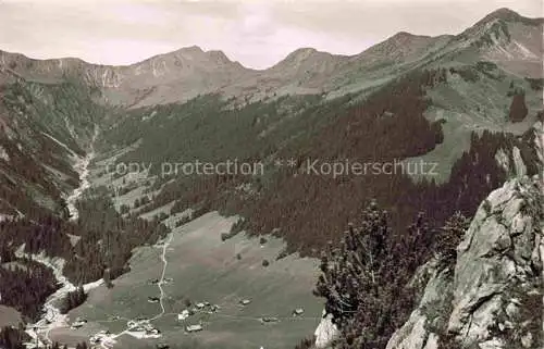 AK / Ansichtskarte  Baad-Mittelberg Kleinwalsertal AT Panorama Turatal Gruenhorn Steinmandl Ochsenhofer Scharte und Ochsenhofer Koepfen