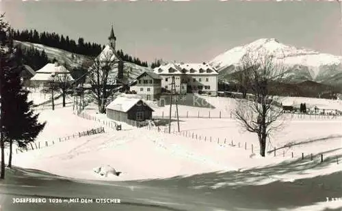 AK / Ansichtskarte  Josefsberg 1012m Annaberg Niederoesterreich AT Winterpanorama Ortsansicht mit Kirche Blick gegen oetscher