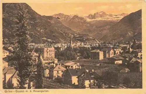 AK / Ansichtskarte  Gries Bozen Bolzano Suedtirol IT Panorama Blick gegen Rosengarten Dolomiten