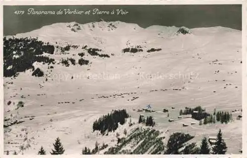 AK / Ansichtskarte  Verbier VS Panorama Station d'hiver et Pierre à Voir