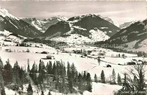 AK / Ansichtskarte  Gstaad Saanen BE Winterpanorama Berner Alpen