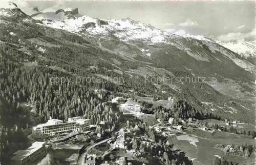 AK / Ansichtskarte  Montana Crans-Montana VS Sanatoriums genevois et lucernois vue aérienne