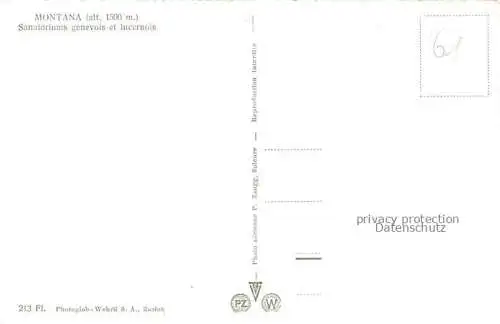 AK / Ansichtskarte  Montana Crans-Montana VS Sanatoriums genevois et lucernois vue aérienne