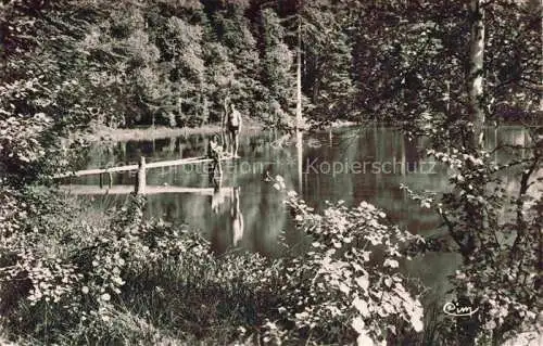 AK / Ansichtskarte  Donon Grandfontaine Alsace 67 Bas-Rhin Le Lac de la Maix près de l'Hôtel Velleda