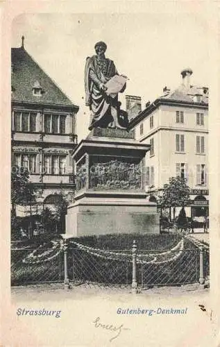 AK / Ansichtskarte  Strassburg  Strasbourg 67 Bas-Rhin Gutenberg-Denkmal Statue