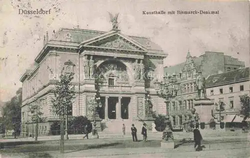 AK / Ansichtskarte  DuessELDORF Kunsthalle mit Bismarck-Denkmal