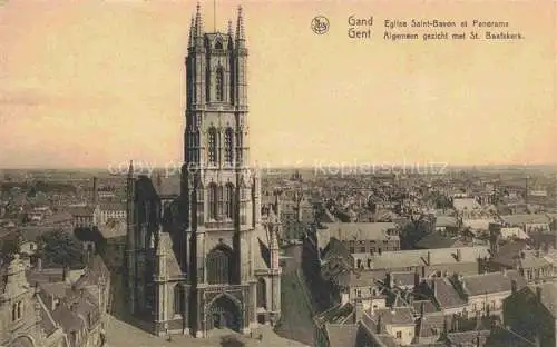 AK / Ansichtskarte  Gand  GENT Belgie Eglise Saint Bavon et panorama