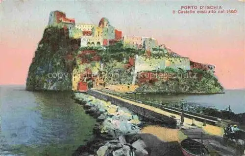 AK / Ansichtskarte  Porto d Ischia NAPOLI Campania IT Il Castello costruito nel 1450