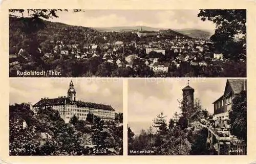 AK / Ansichtskarte  Rudolstadt Thueringen Panorama Schloss Marienturm