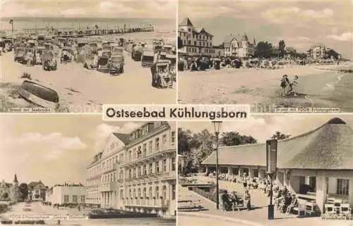 AK / Ansichtskarte  KueHLUNGSBORN Ostseebad Strand Seebruecke FDGB-Erholungsheime Wandelhalle