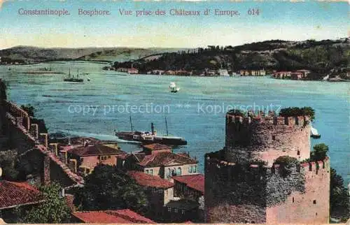 AK / Ansichtskarte  Constantinople Constantinopel ISTANBUL TK Bosphore vue prise des Châteaux d'Europe