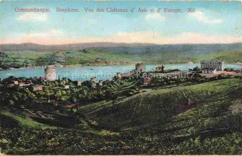 AK / Ansichtskarte  Constantinople Constantinopel ISTANBUL TK Bosphore Vue des Châteaux d'Asie et d'Europe