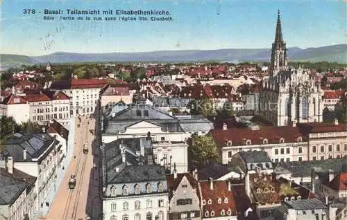 AK / Ansichtskarte  BASEL BS Teilansicht mit Elisabethenkirche