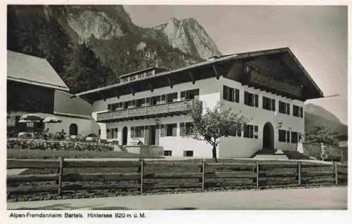 AK / Ansichtskarte  Hintersee Berchtesgaden Bayern Alpen Fremdenheim Bartels