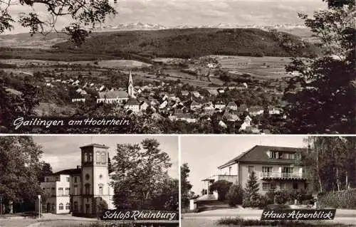 AK / Ansichtskarte  Gailingen Singen BW Panorama Schloss Rheinburg Haus Alpenblick