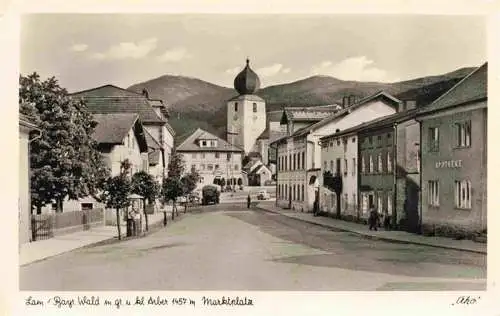 AK / Ansichtskarte  Lam Oberpfalz Marktplatz