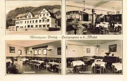 AK / Ansichtskarte  Hatzenport Mosel Weinhaus Doetsch Weinstube Bauernstube Speisezimmer