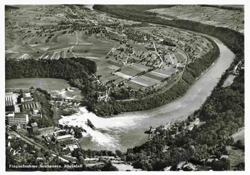 AK / Ansichtskarte  RHEINFALL Schaffhausen SH Fliegeraufnahme Neuhausen