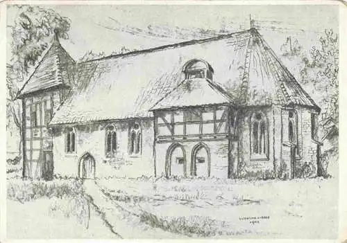 AK / Ansichtskarte  Uelzen Lueneburger Heide Hannover Veersser Kirche Zeichnung Bezugsgeld Quittung