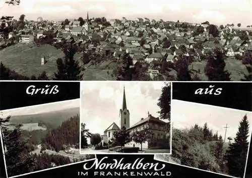 AK / Ansichtskarte  Nordhalben Panorama Kirche Kreuz