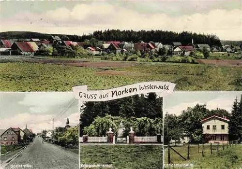 AK / Ansichtskarte  Norken Westerwald Rheinland-Pfalz Panorama Dorfstrasse Kriegerdenkmal Landschulheim