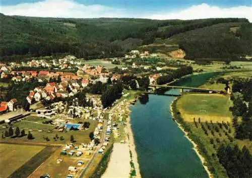 AK / Ansichtskarte  Gieselwerder Oberweser Fliegeraufnahme