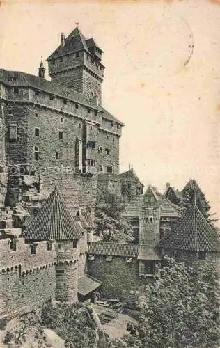 AK / Ansichtskarte  Hohkoenigsburg Haut-Koenigsbourg Teilansicht der Burg