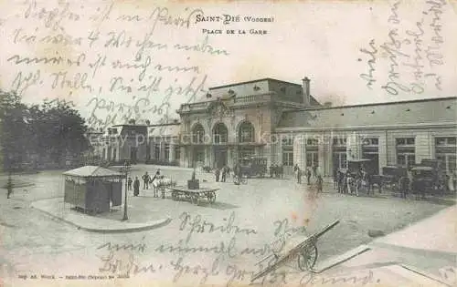 AK / Ansichtskarte  Saint-Die-des-Vosges 88 Vosges Place de la Gare