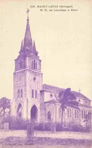 AK / Ansichtskarte  Saint Louis Senegal Eglise Notre-Dame de Lourdes à Shor