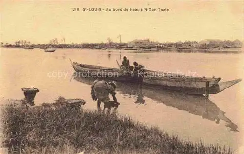 AK / Ansichtskarte  Saint Louis Senegal Au bord de l'eau à N'Dar-Toute