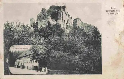 AK / Ansichtskarte  Hohengeroldseck Ruine Seelbach BW Ruine Wirtschaft zum Loewen Feldpost