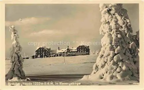 AK / Ansichtskarte  Fuchsbergbaude 1233m Riesengebirge CZ Bergbaude im Winter